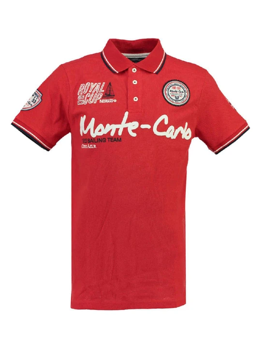 Zdjęcie produktu Geographical Norway Koszulka polo "Karo" w kolorze czerwonym rozmiar: 152