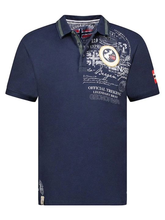 Zdjęcie produktu Geographical Norway Koszulka polo "Karuen" w kolorze granatowym rozmiar: S