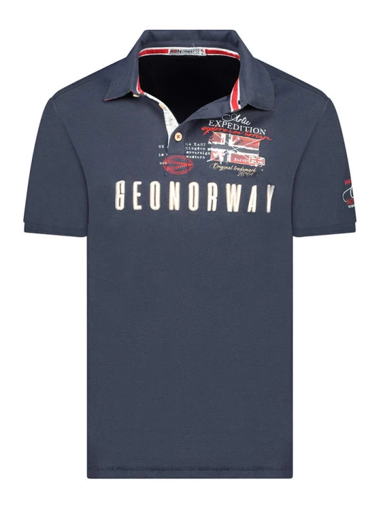Zdjęcie produktu Geographical Norway Koszulka polo "Kason" w kolorze granatowym rozmiar: S