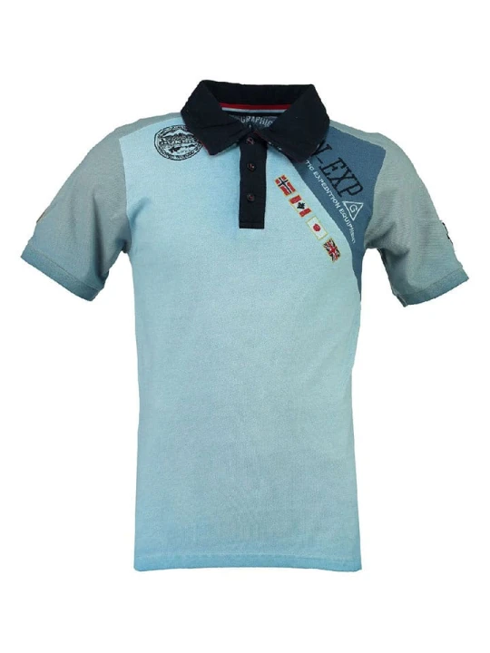 Zdjęcie produktu Geographical Norway Koszulka polo "Kasri" w kolorze błękitnym rozmiar: 140