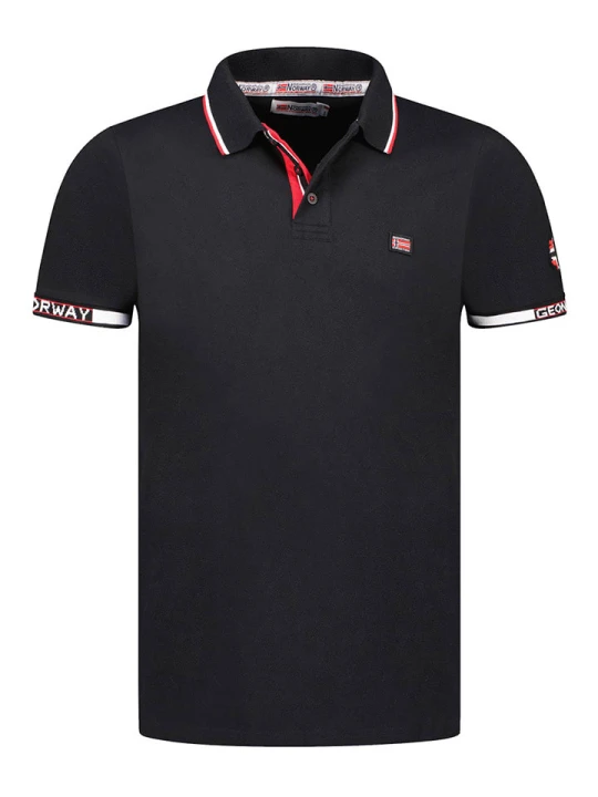 Zdjęcie produktu Geographical Norway Koszulka polo "Kauge" w kolorze czarnym rozmiar: S