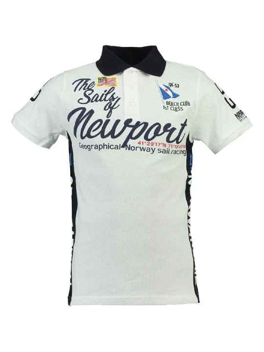 Zdjęcie produktu Geographical Norway Koszulka polo "Kayport" w kolorze biało-czarnym rozmiar: 140