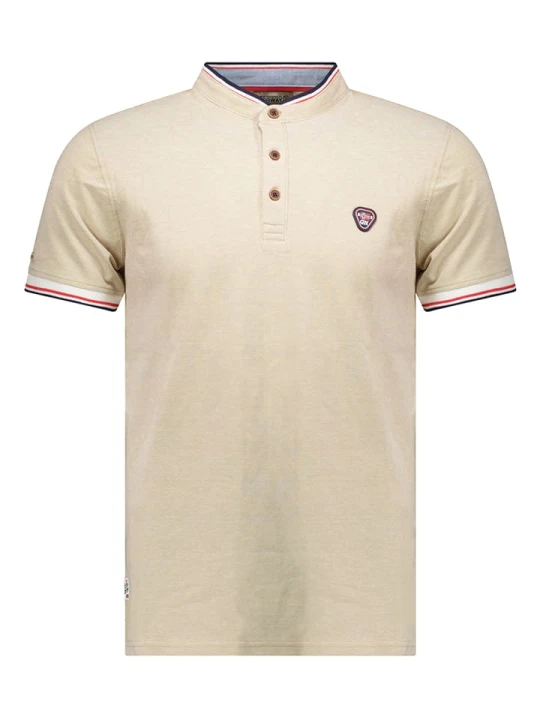 Zdjęcie produktu Geographical Norway Koszulka polo "Kazioblend" w kolorze beżowym rozmiar: XXL