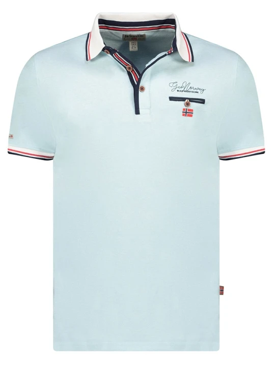 Zdjęcie produktu Geographical Norway Koszulka polo "Kblended" w kolorze błękitnym rozmiar: S