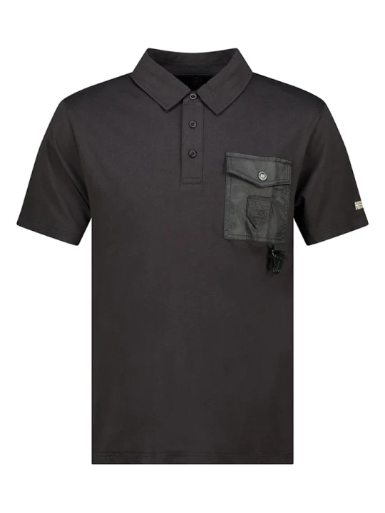 Zdjęcie produktu Geographical Norway Koszulka polo "Kelmon" w kolorze czarnym rozmiar: XL