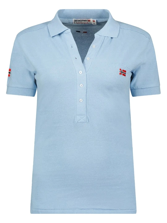 Zdjęcie produktu Geographical Norway Koszulka polo "Kely" w kolorze błękitnym rozmiar: XXL