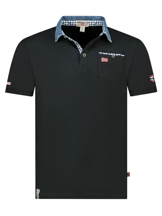 Zdjęcie produktu Geographical Norway Koszulka polo "Kerwin" w kolorze czarnym rozmiar: M