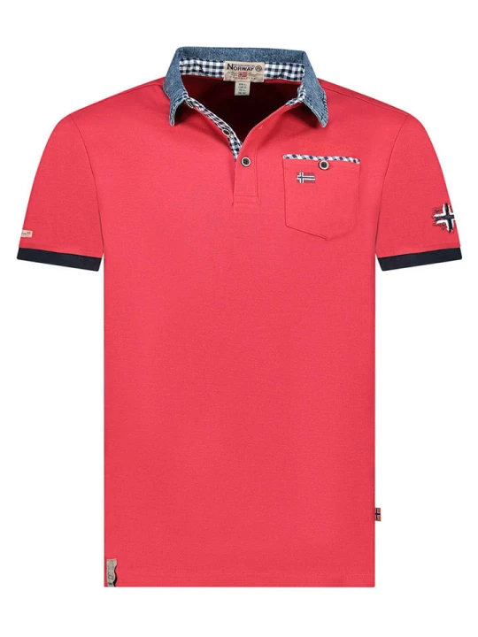 Zdjęcie produktu Geographical Norway Koszulka polo "Kerwin" w kolorze czerwonym rozmiar: S