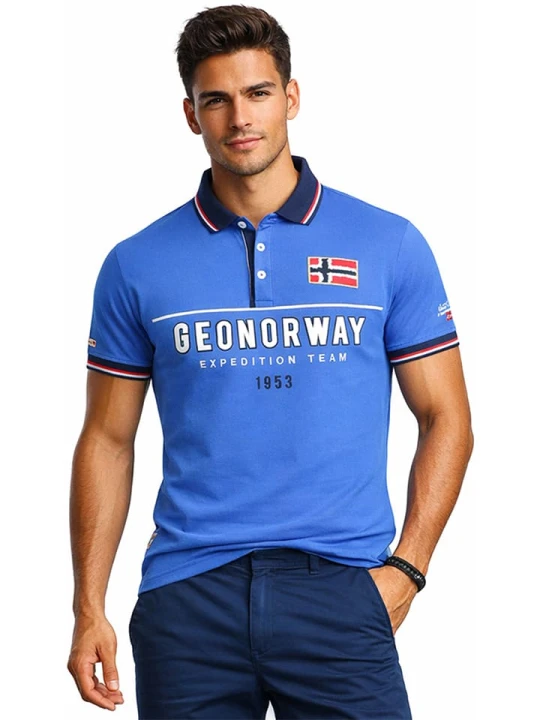 Zdjęcie produktu Geographical Norway Koszulka polo "Ketora" w kolorze niebieskim rozmiar: S