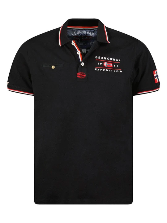 Zdjęcie produktu Geographical Norway Koszulka polo "Kezolo" w kolorze czarnym rozmiar: 128