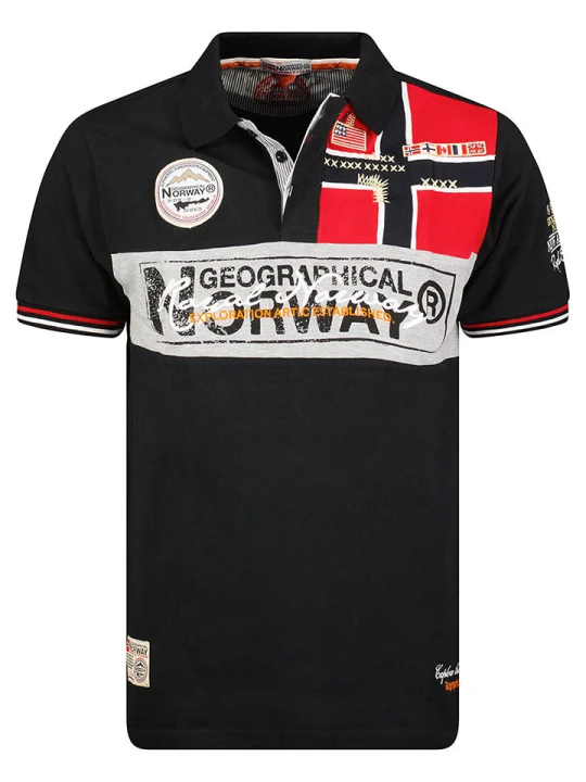 Zdjęcie produktu Geographical Norway Koszulka polo "Kidney" w kolorze czarnym rozmiar: 128