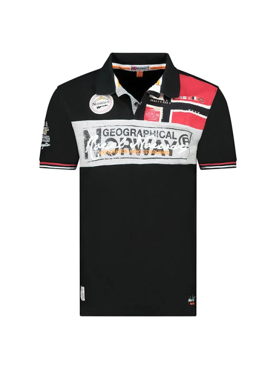 Zdjęcie produktu Geographical Norway Koszulka polo "Kidney" w kolorze czarnym rozmiar: 152