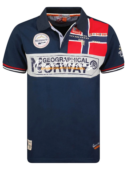 Zdjęcie produktu Geographical Norway Koszulka polo "Kidney" w kolorze granatowym rozmiar: S