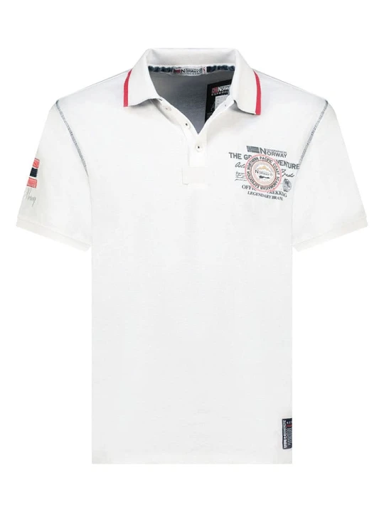 Zdjęcie produktu Geographical Norway Koszulka polo "Kilsvik" w kolorze białym rozmiar: S