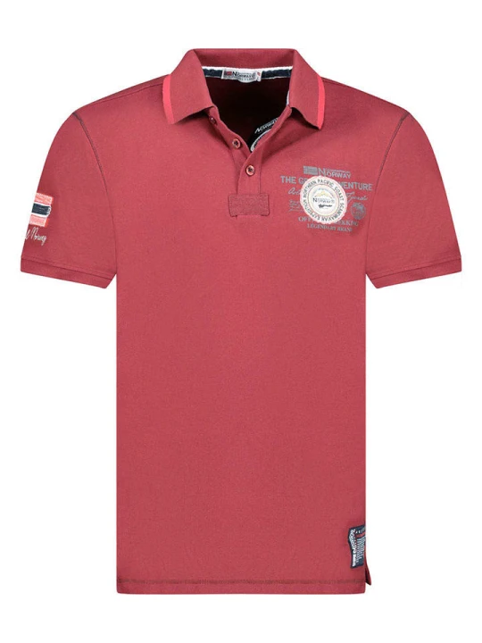 Zdjęcie produktu Geographical Norway Koszulka polo "Kilsvik" w kolorze czerwonym rozmiar: S