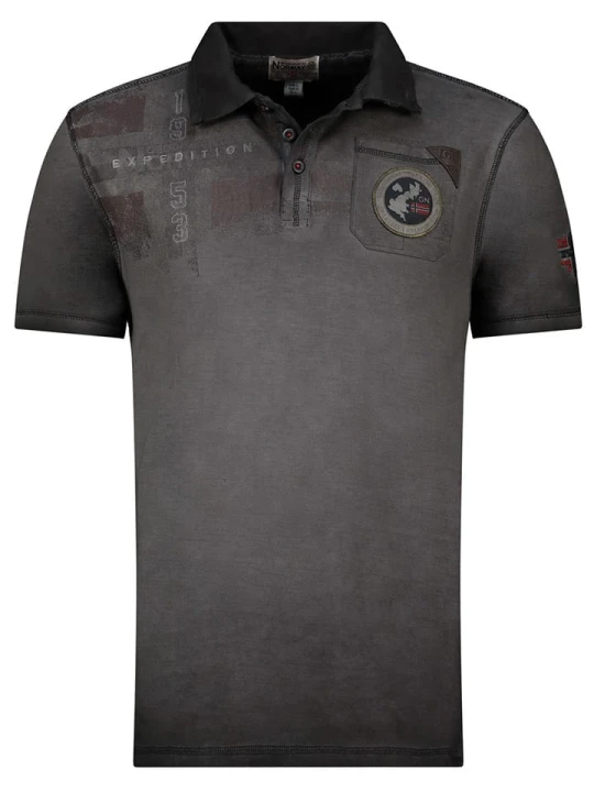 Zdjęcie produktu Geographical Norway Koszulka polo "Kimac" w kolorze czarnym rozmiar: M
