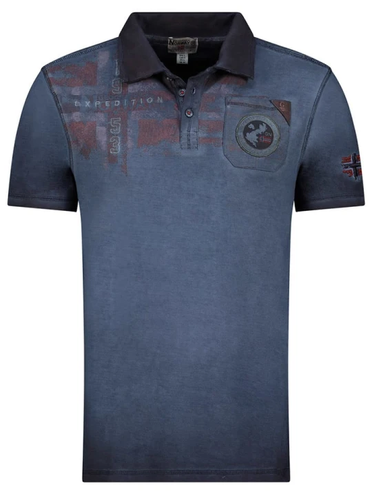 Zdjęcie produktu Geographical Norway Koszulka polo "Kimac" w kolorze granatowym rozmiar: S