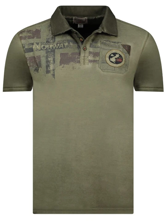 Zdjęcie produktu Geographical Norway Koszulka polo "Kimac" w kolorze khaki rozmiar: S