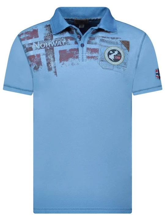 Zdjęcie produktu Geographical Norway Koszulka polo "Kimac" w kolorze niebieskim rozmiar: M