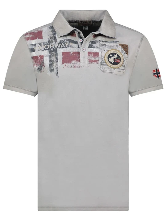 Zdjęcie produktu Geographical Norway Koszulka polo "Kimac" w kolorze szarym rozmiar: S