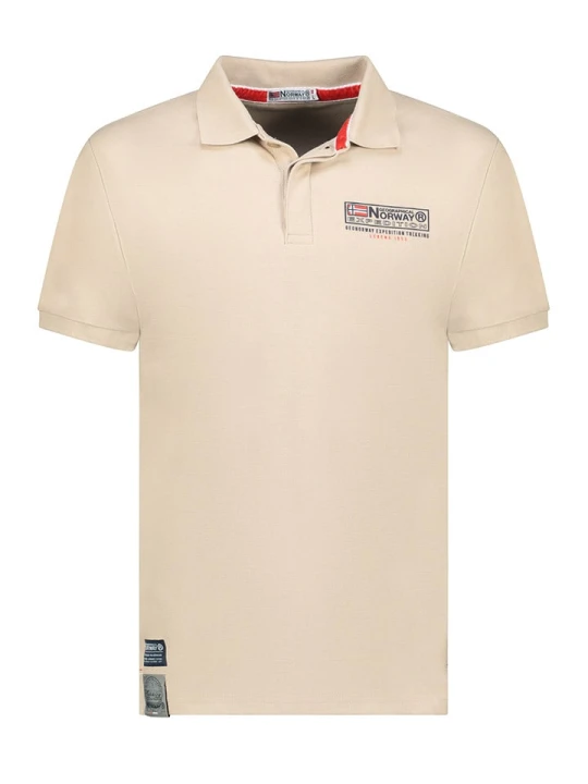 Zdjęcie produktu Geographical Norway Koszulka polo "Koffroy" w kolorze beżowym rozmiar: M