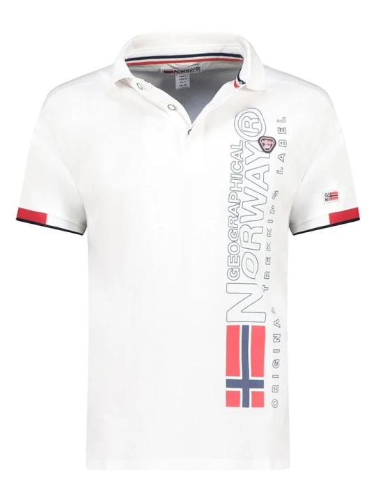 Zdjęcie produktu Geographical Norway Koszulka polo "Kogo" w kolorze białym rozmiar: S