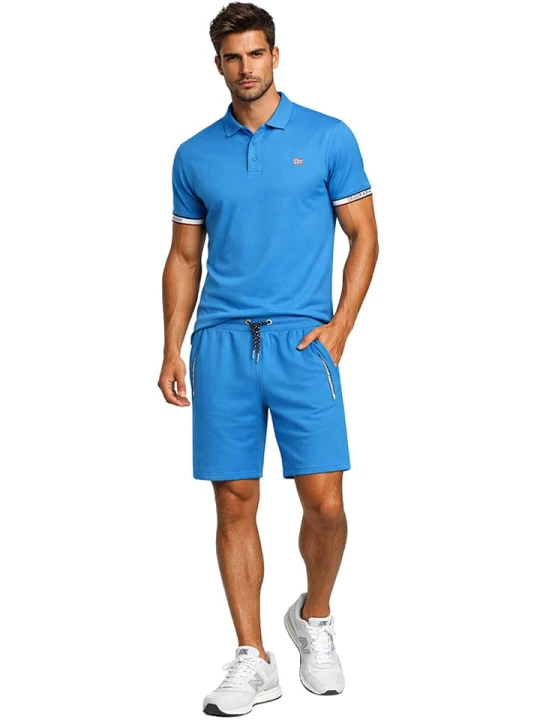 Zdjęcie produktu Geographical Norway Koszulka polo "Koliar" w kolorze niebieskim rozmiar: S