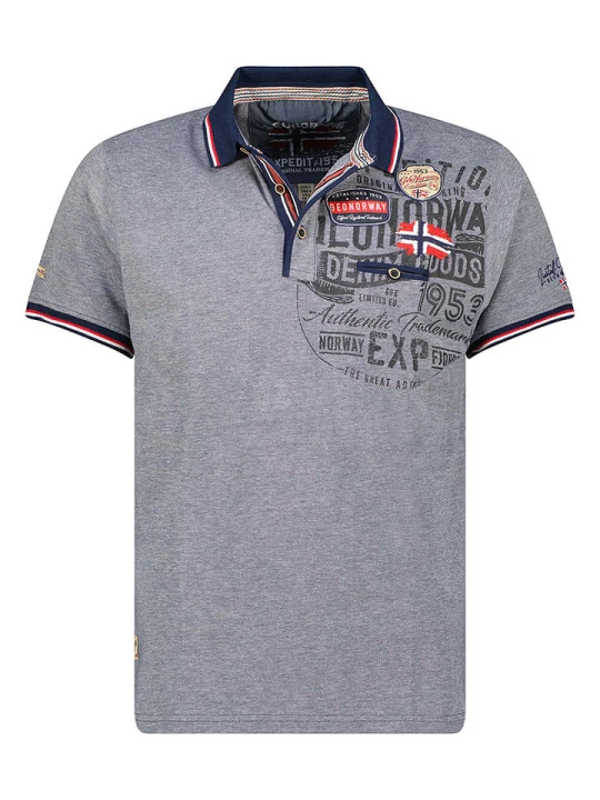 Zdjęcie produktu Geographical Norway Koszulka polo "Kollower" w kolorze niebieskim rozmiar: 128
