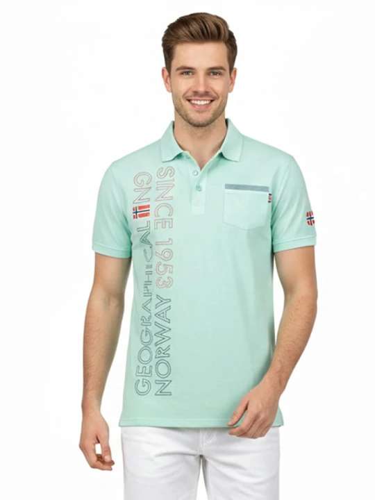 Zdjęcie produktu Geographical Norway Koszulka polo "Konakri" w kolorze miętowym rozmiar: S