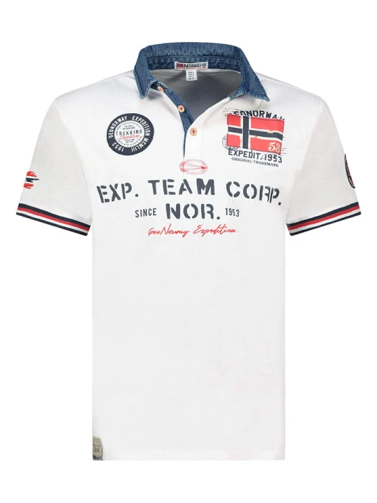 Zdjęcie produktu Geographical Norway Koszulka polo "Koptaine" w kolorze białym rozmiar: S