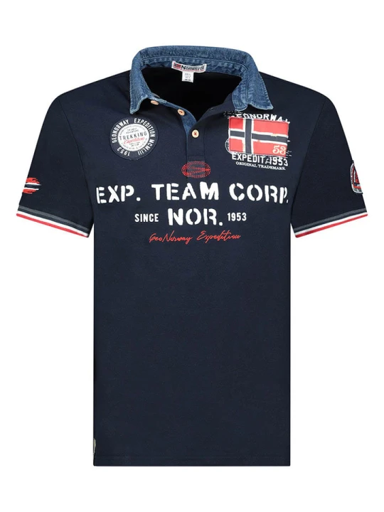 Zdjęcie produktu Geographical Norway Koszulka polo "Koptaine" w kolorze granatowym rozmiar: S