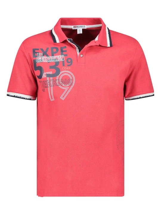 Zdjęcie produktu Geographical Norway Koszulka polo "Krug" w kolorze czerwonym rozmiar: L
