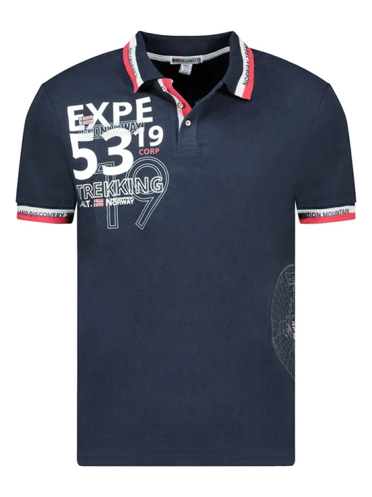 Zdjęcie produktu Geographical Norway Koszulka polo "Krug" w kolorze granatowym rozmiar: XXL