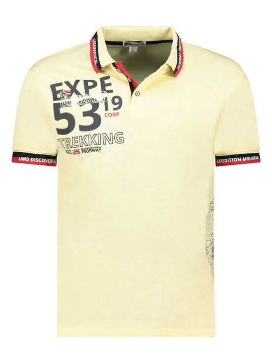Zdjęcie produktu Geographical Norway Koszulka polo "Krug" w kolorze żółtym rozmiar: S