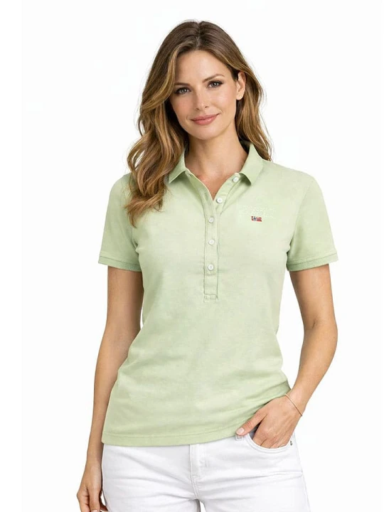 Zdjęcie produktu Geographical Norway Koszulka polo "Krystaline" w kolorze jasnozielonym rozmiar: XXL