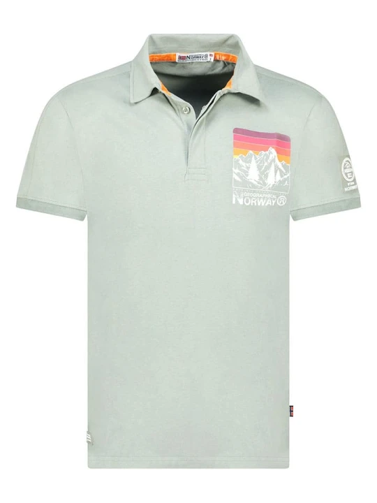 Zdjęcie produktu Geographical Norway Koszulka polo "Kumping" w kolorze miętowym rozmiar: M