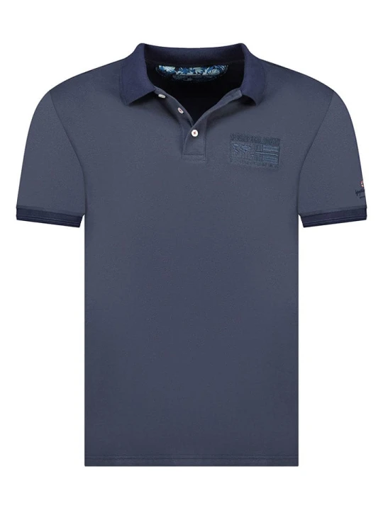 Zdjęcie produktu Geographical Norway Koszulka polo "Slub" w kolorze granatowym rozmiar: S