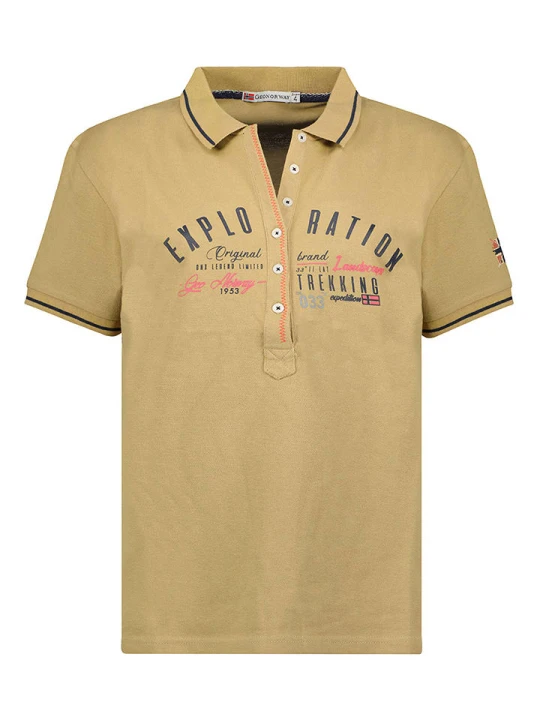 Zdjęcie produktu Geographical Norway Koszulka polo w kolorze beżowym rozmiar: XL