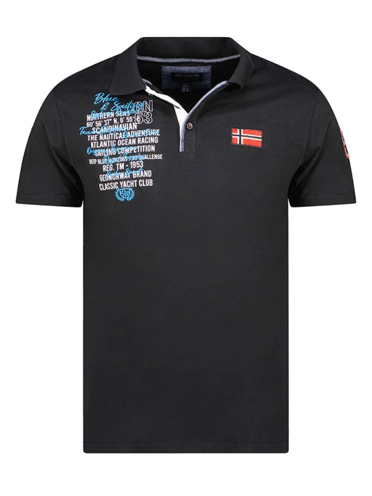 Zdjęcie produktu Geographical Norway Koszulka polo "Kancre" w kolorze czarnym rozmiar: S