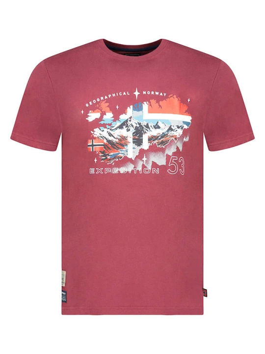 Zdjęcie produktu Geographical Norway Koszulka "Stone" w kolorze czerwonym rozmiar: L