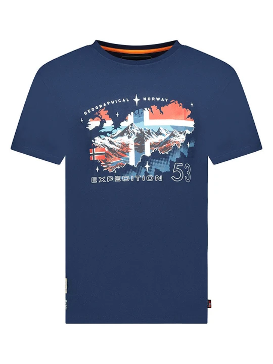 Zdjęcie produktu Geographical Norway Koszulka "Stone" w kolorze granatowym rozmiar: S