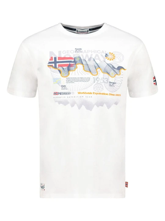 Zdjęcie produktu Geographical Norway Koszulka "Vibe" w kolorze białym rozmiar: L