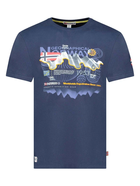 Zdjęcie produktu Geographical Norway Koszulka "Vibe" w kolorze granatowym rozmiar: M