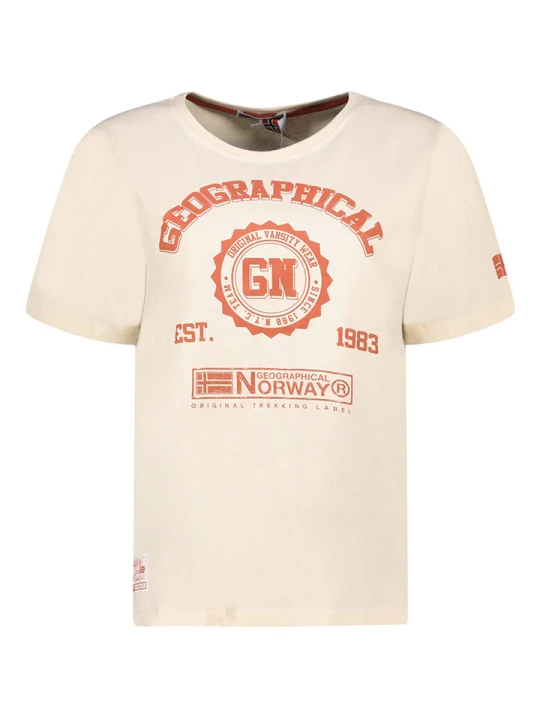 Zdjęcie produktu Geographical Norway Koszulka w kolorze beżowym rozmiar: M