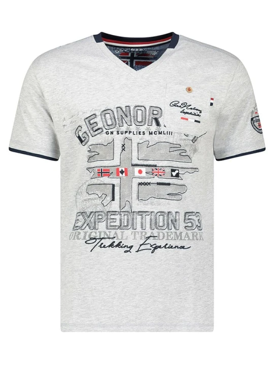 Zdjęcie produktu Geographical Norway Koszulka w kolorze szarym rozmiar: S