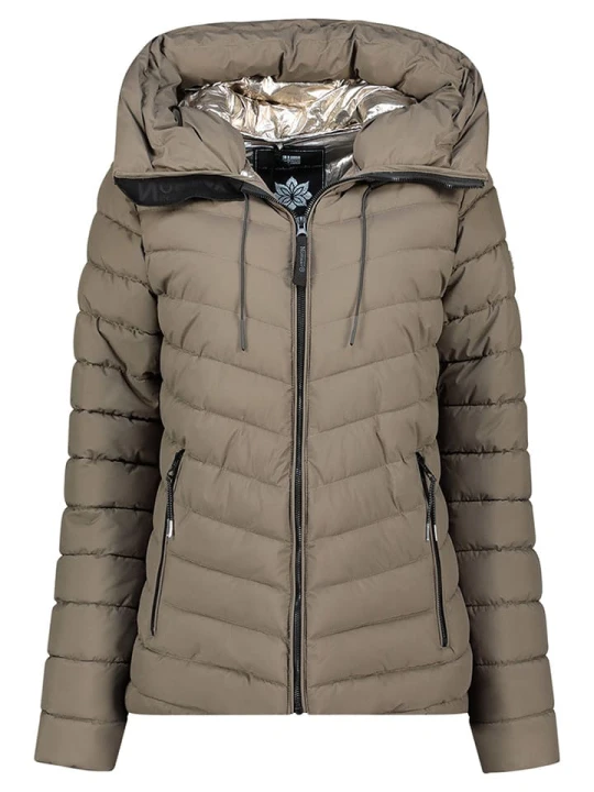 Zdjęcie produktu Geographical Norway Kurtka pikowana "Amandine" w kolorze szarobrązowym rozmiar: XL