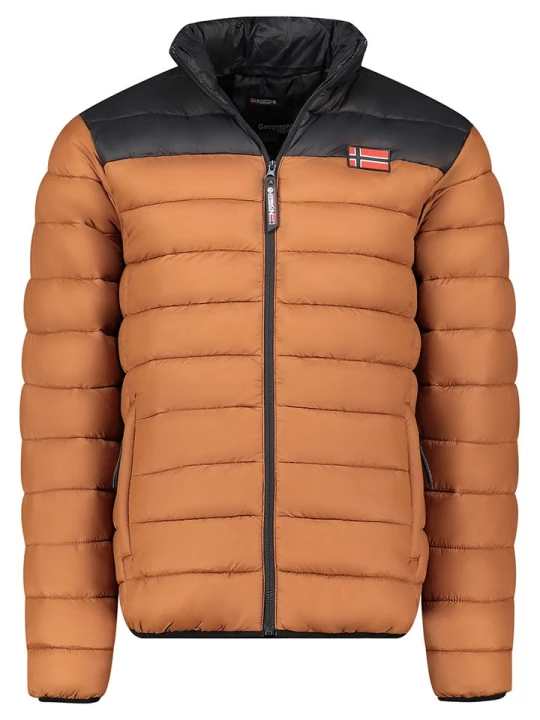 Zdjęcie produktu Geographical Norway Kurtka pikowana "Amigoglerc Basic" w kolorze karmelowo-czarnym rozmiar: S