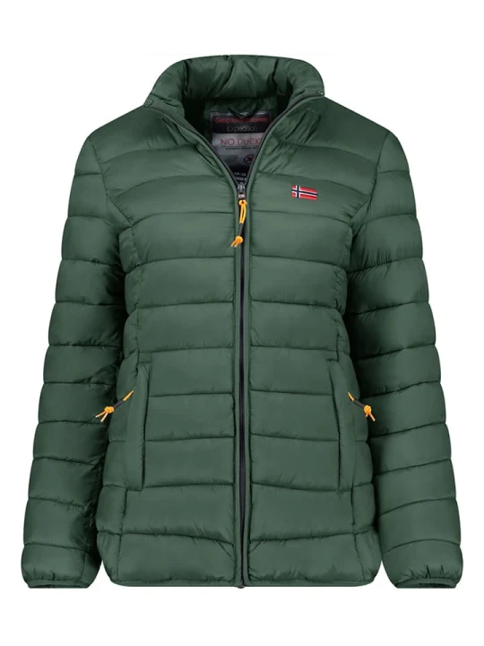 Zdjęcie produktu Geographical Norway Kurtka pikowana "Atikolor" w kolorze ciemnozielonym rozmiar: L