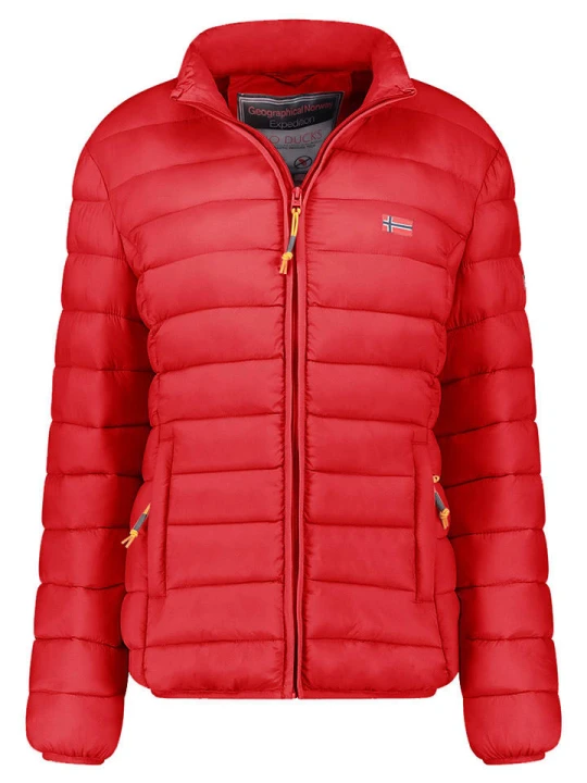 Zdjęcie produktu Geographical Norway Kurtka pikowana "Atikolor" w kolorze czerwonym rozmiar: L