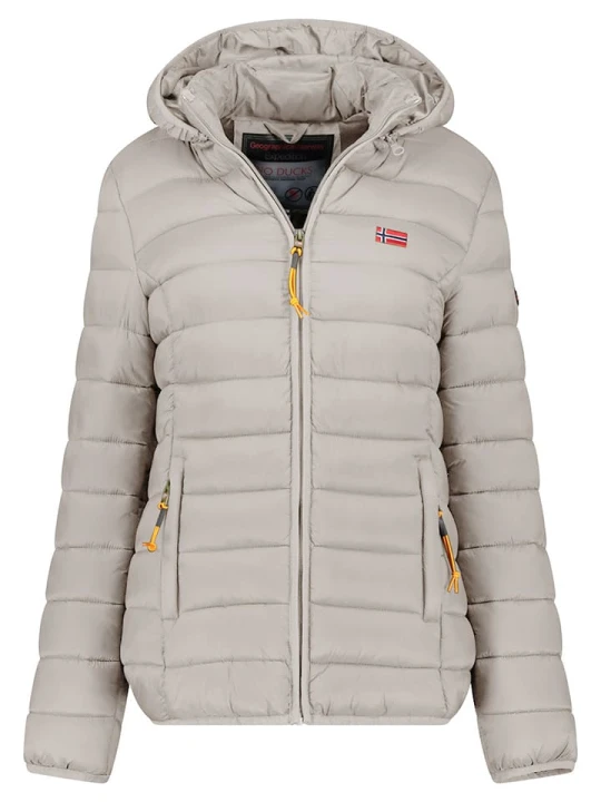 Zdjęcie produktu Geographical Norway Kurtka pikowana "Atikolor" w kolorze jasnoszarym rozmiar: L